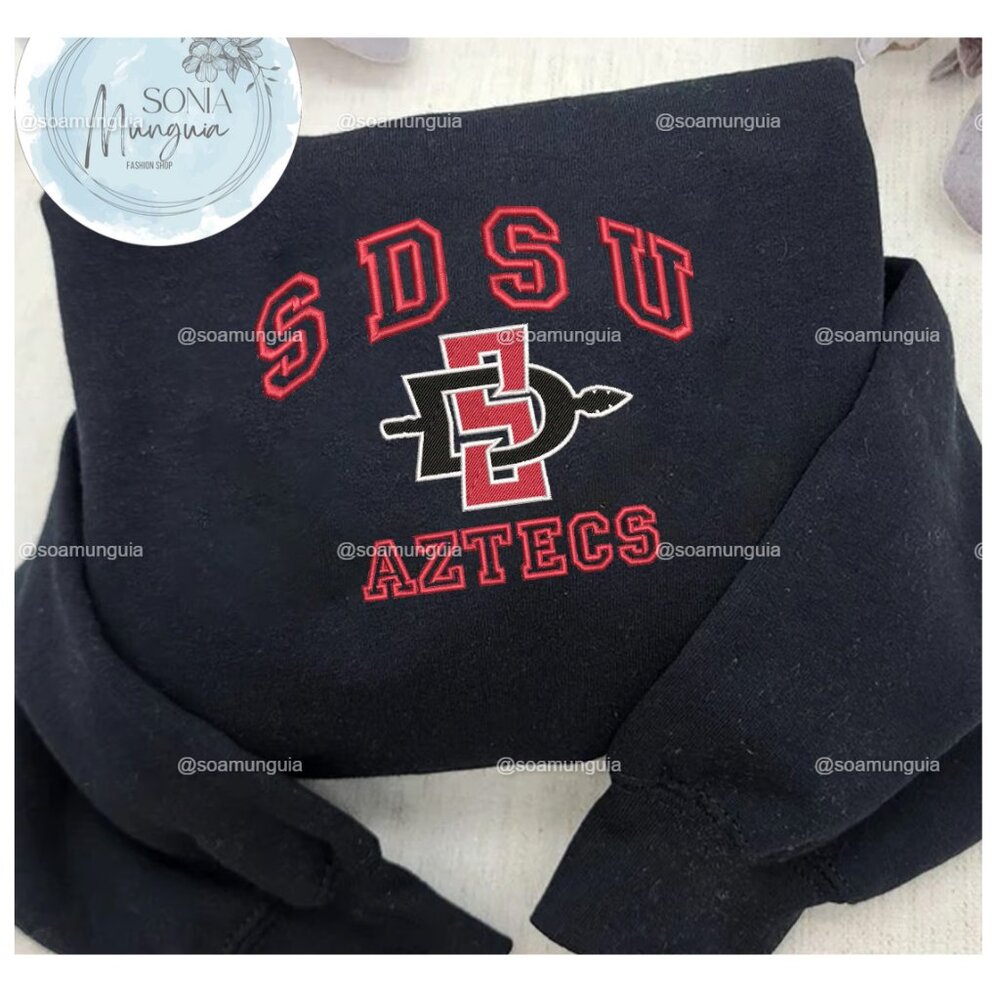 NCAA San Diego State Football Team Embroidered Shirt, College Football Team SDSU